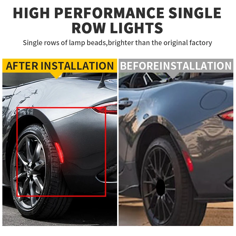 2 шт. для Mazda Miata MX-5 2016 2017 2018 2019 2020 2021 дымчатый/прозрачный объектив задний красный