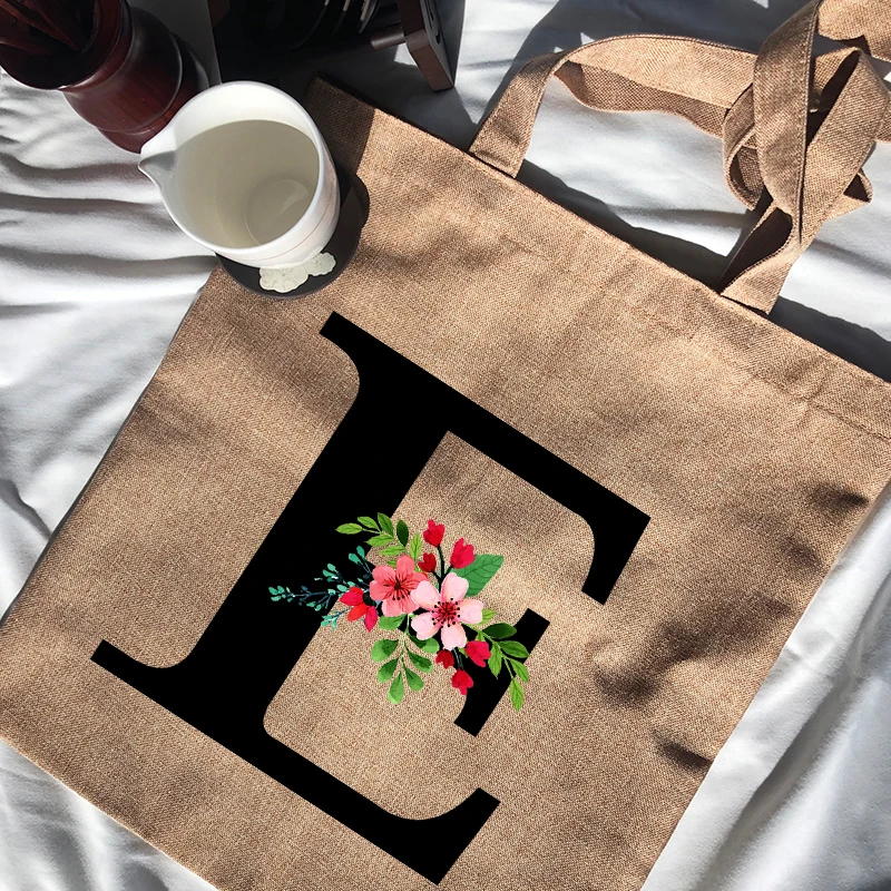 Сумка-тоут женская холщовая с надписью модный саквояж на плечо вместительный