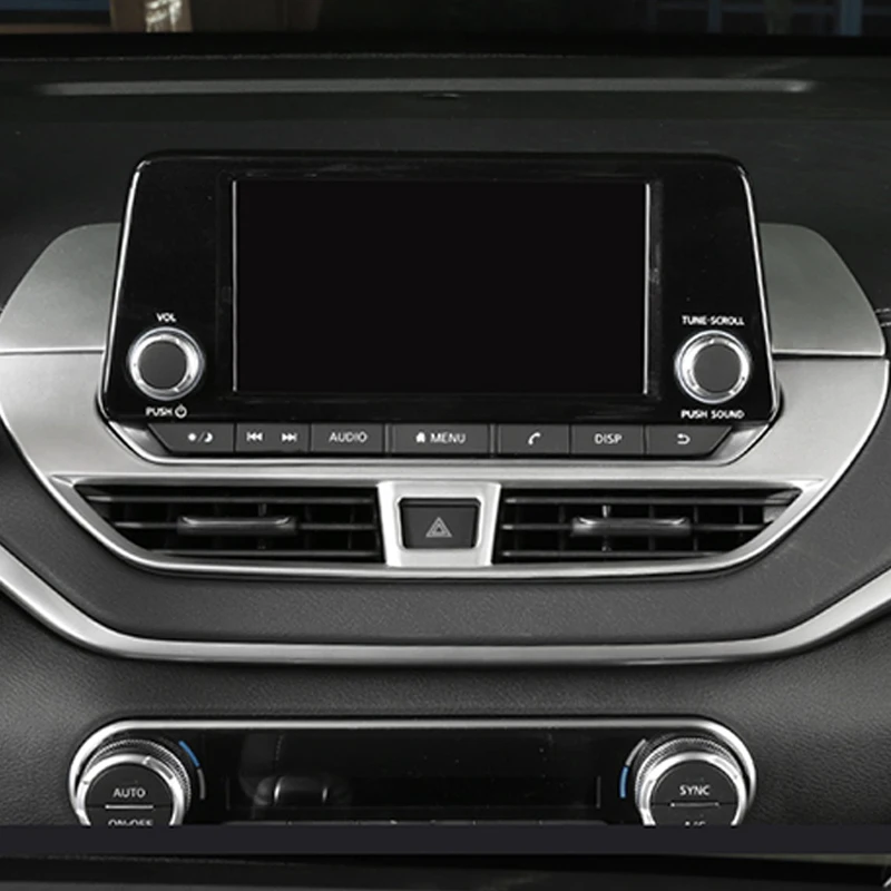 

Carbon Fiber Color Dashboard Multimedia Media Screen Trims Cover Surrounds Accessories For Nissan Altima 2019 - 2021