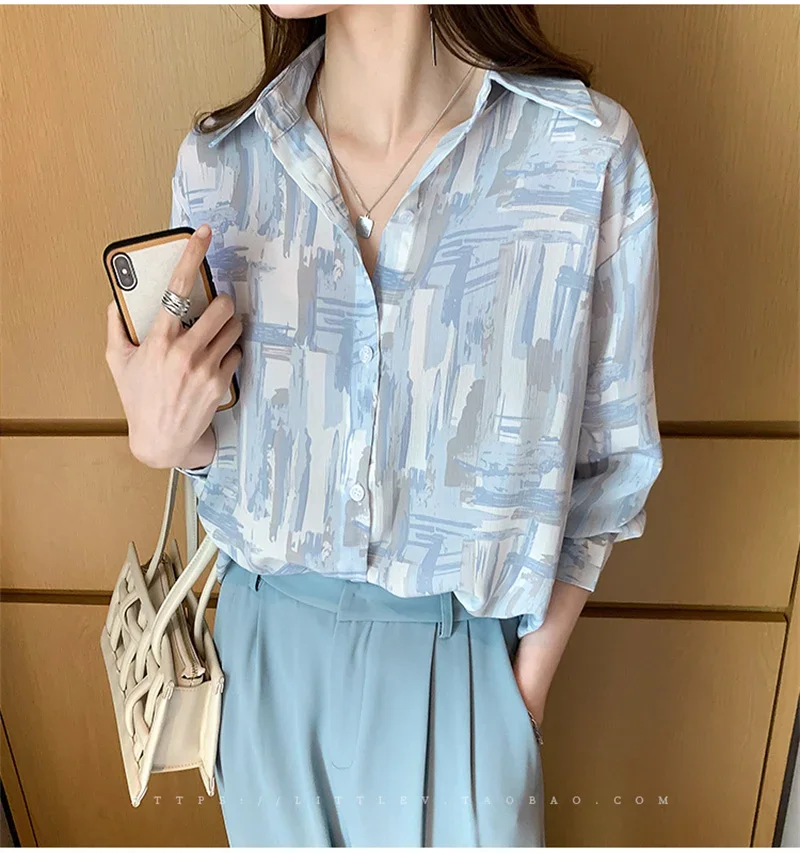 Женская рубашка с принтом Y2K Tie Dye весна-лето 2021 свободные блузки длинными