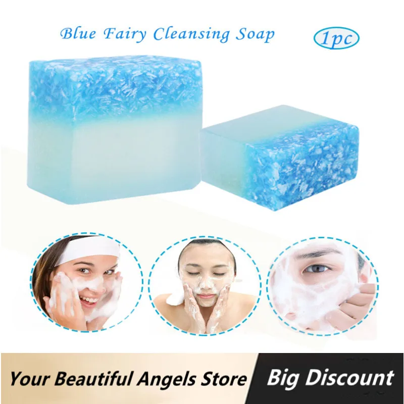 

100g Moisturize Blue White Whitening Moisturize Bathroom Home Unisex Moisturizing Cleansing Essential Oil Soap Handmade Soap