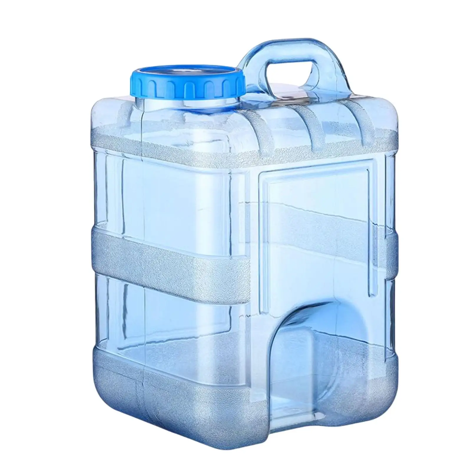 

15L Transparent Blue Portable Water Storage Barrel Container for Outdoor Activities Water Jug