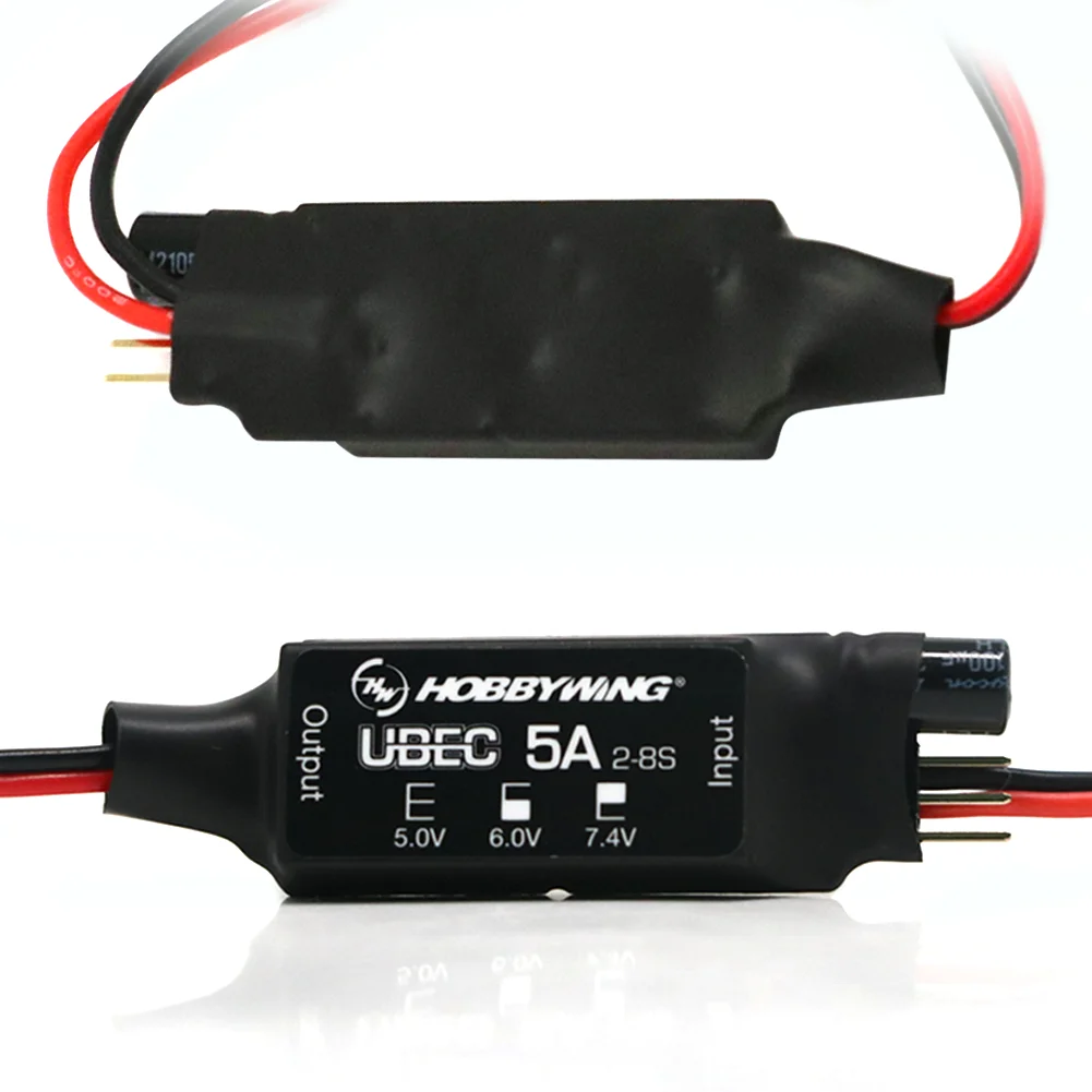 Фото Регулятор напряжения Hobbywing 5A UBEC V2 Air 2-8S 5В/6В/7.4В с регулируемым выходом для радиоуправляемых моделей автомобилей №3