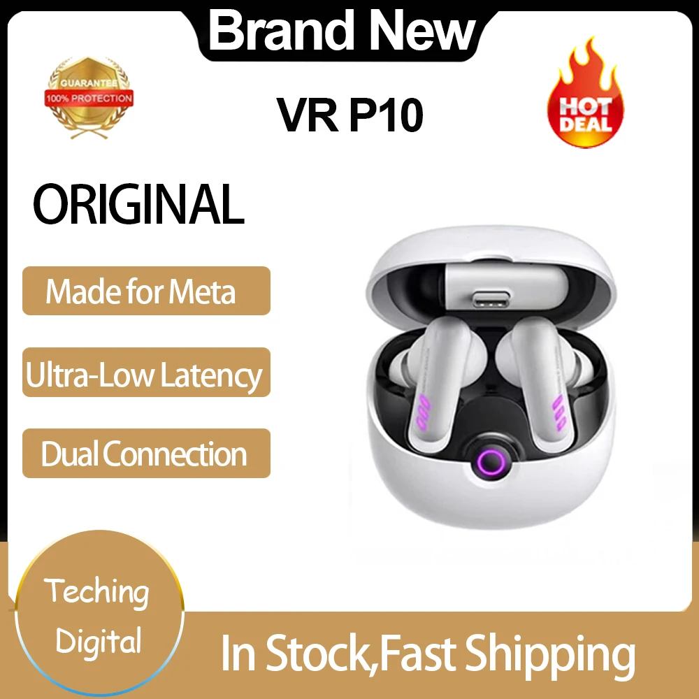 

Original Brand New VR P10 Wireless Gaming Earbuds 30ms Low Latency Dual Connection Bluetooth Accessories for Meta Oculus Quest 2