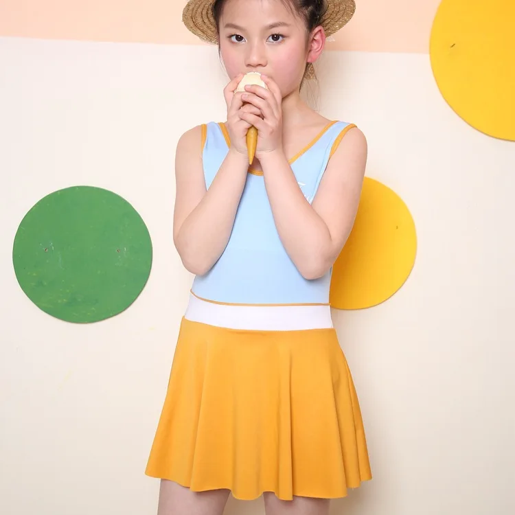 Children's Vest One Piece Swimsuit Girls 2022 New Cute Teen Girls Skirts  One Piece Swimwear | Спорт и развлечения | АлиЭкспресс