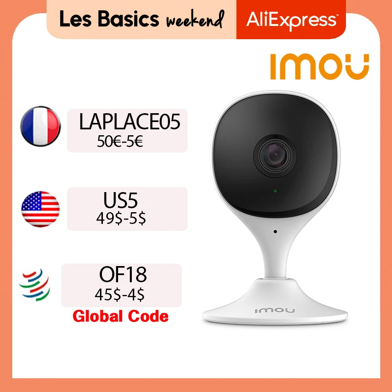 dahua imou cue 2c 1080p ip wifi camera baby monitor camera human detection h265 compact smart night vision camera indoor free global shipping