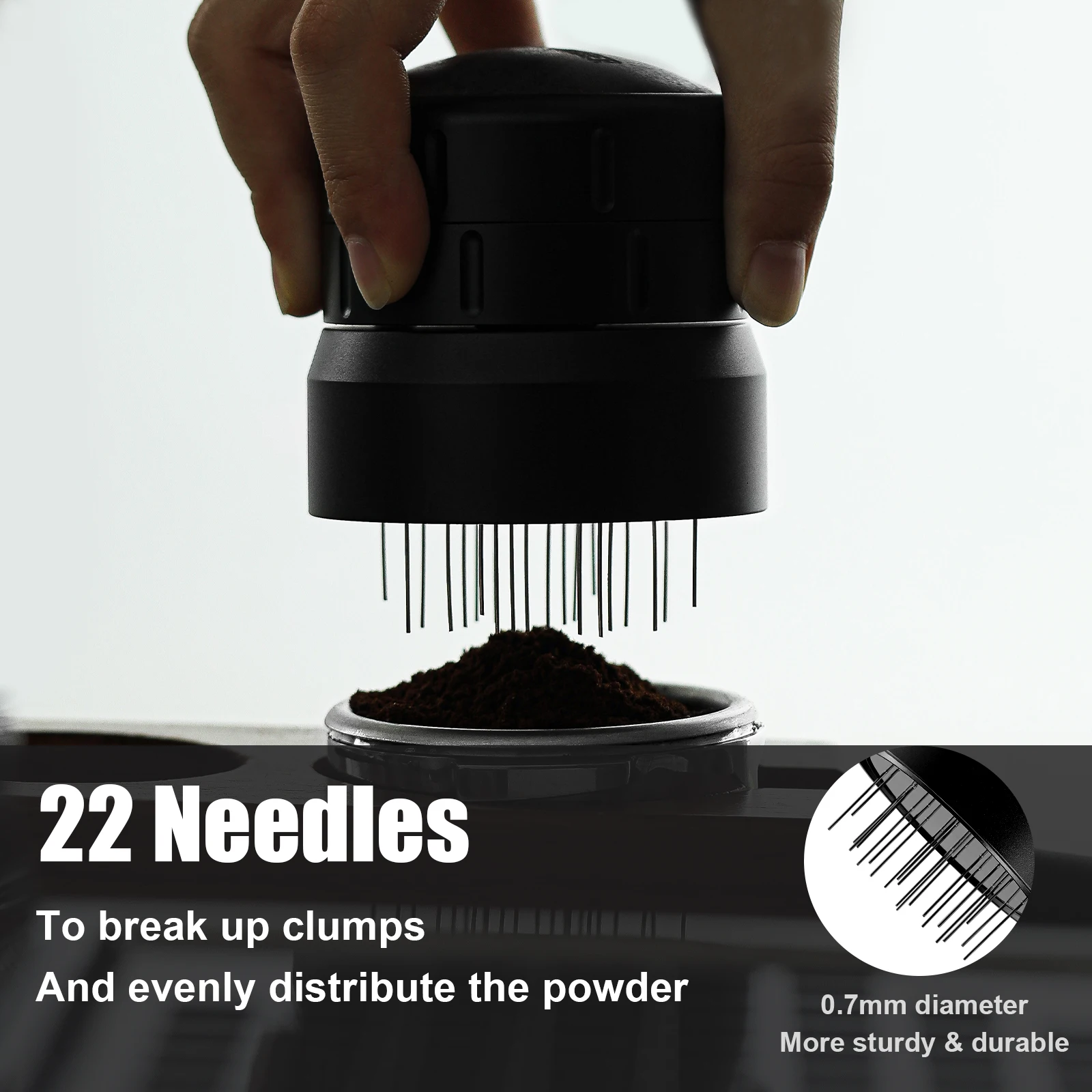 

MHW-3BOMBER 58mm Needle Type Coffee Distributor Stirrer Adjustable depth Professional Home Barista Espresso Stirring Tools