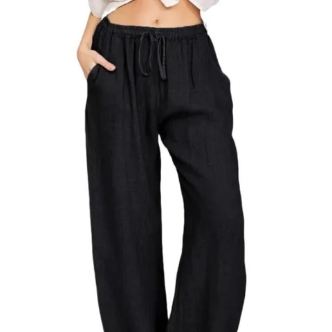 Женские летние брюки LEGIBLE из хлопка и льна