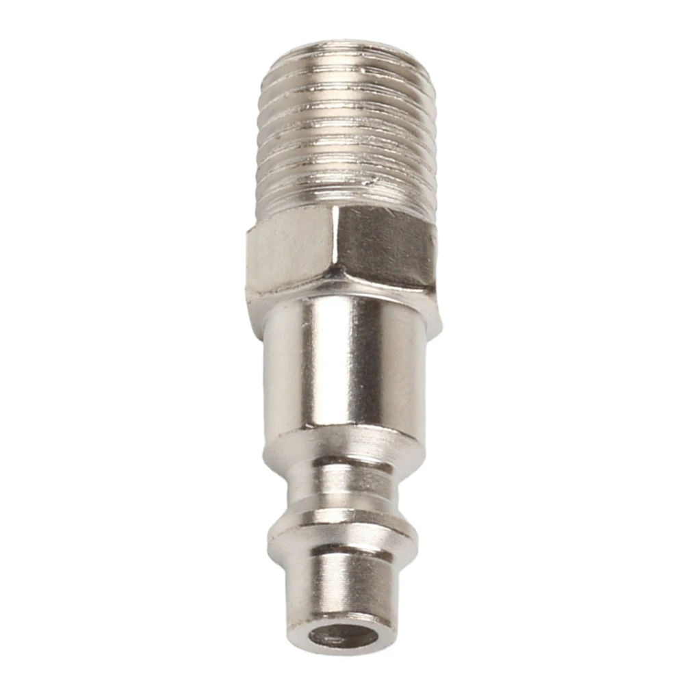 

1pc Male Thread Plug Adapter Air Hose Fittings NPT 1/4INCH Iron Chrome Plated Adapters Woodworking Machines Accessory