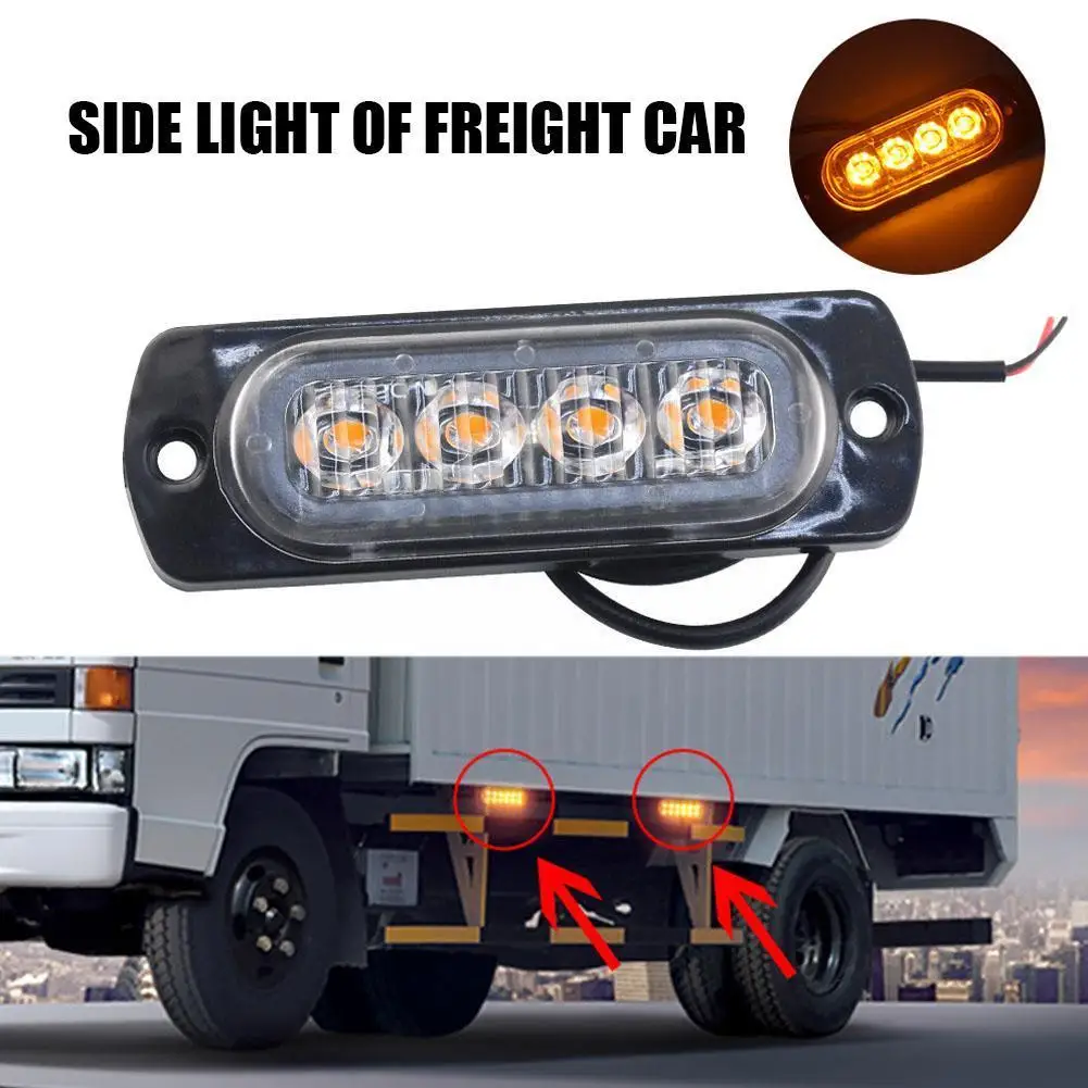 

12-24 В 4 светодиода стробоскоп для автомобиля Стробоскопическая решетка для автомобиля 2 маячка для грузовика лампа Стробоскопическая Лампа ...