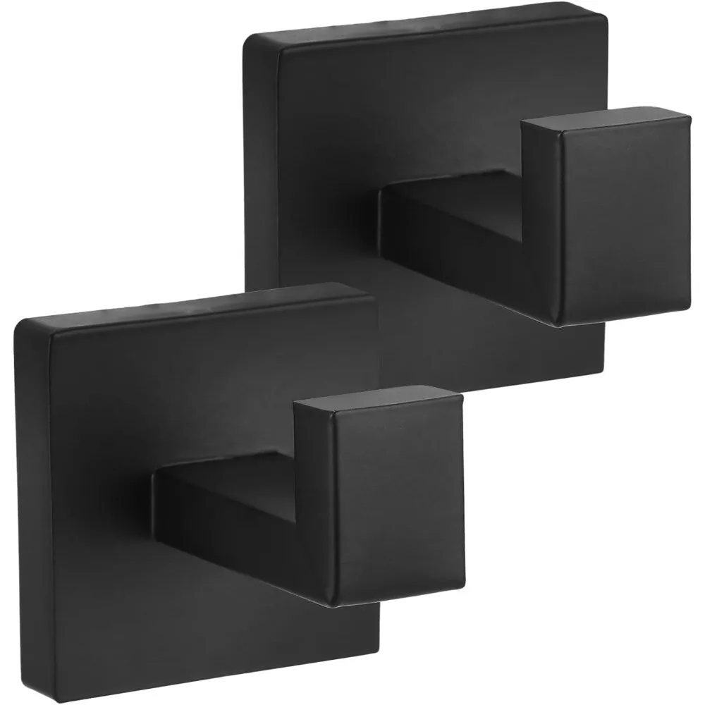 Квадратный черный дверной крючок модель полотенца для ванной SUS 304 из нержавеющей