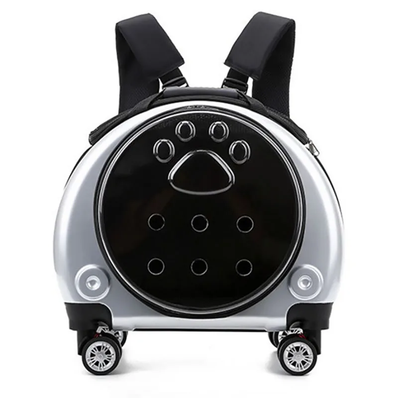 

Pet Backpack Duffle Transparent Drawbar Cat Supplies House Portable When Going Out Pet School Bag Large Volume Breathable Bag