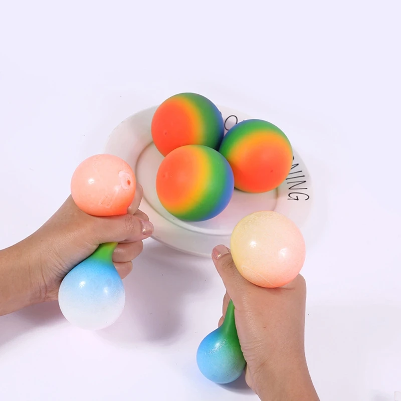 

Rainbow Stress Balls Rainbow Color Stress Relief Ball Toy with Premium Stretchy Sensory Stress Relief Squeeze Ball Toy A2UB
