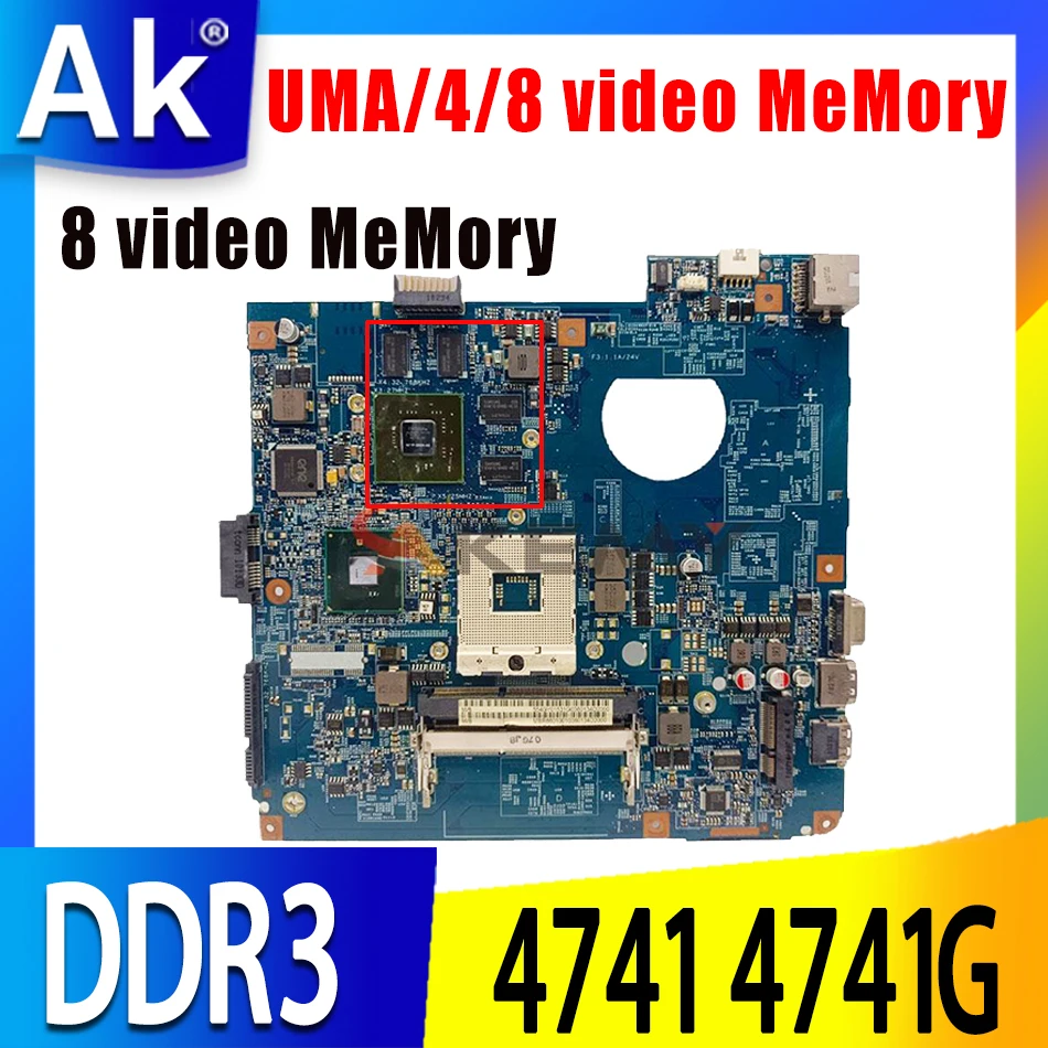 Оригинальная материнская плата для ноутбука acer aspire 4741 4741g HM55 DDR3 - купить по