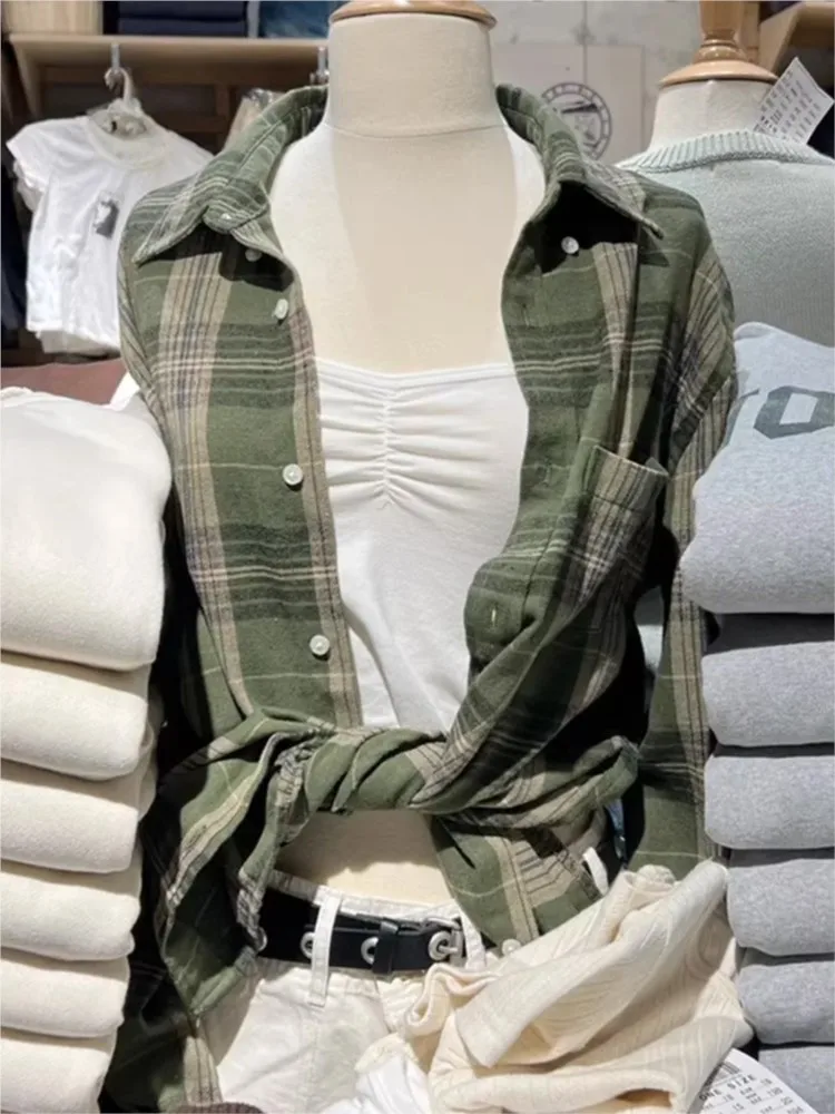 Повседневные женские рубашки с начесом в стиле ретро однобортные шикарные