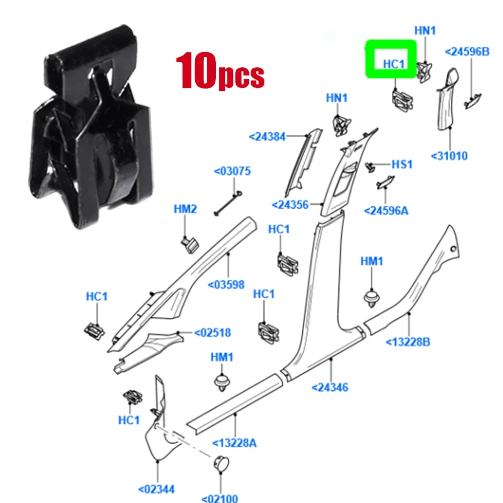 

10x для Ford Fiesta MK6 Focus MK3 Mondeo MK3 S-MAX MK1, декоративная панель багажника, металлические зажимы, зажимы для нагрузочного отсека 1430815 В 712474 S439