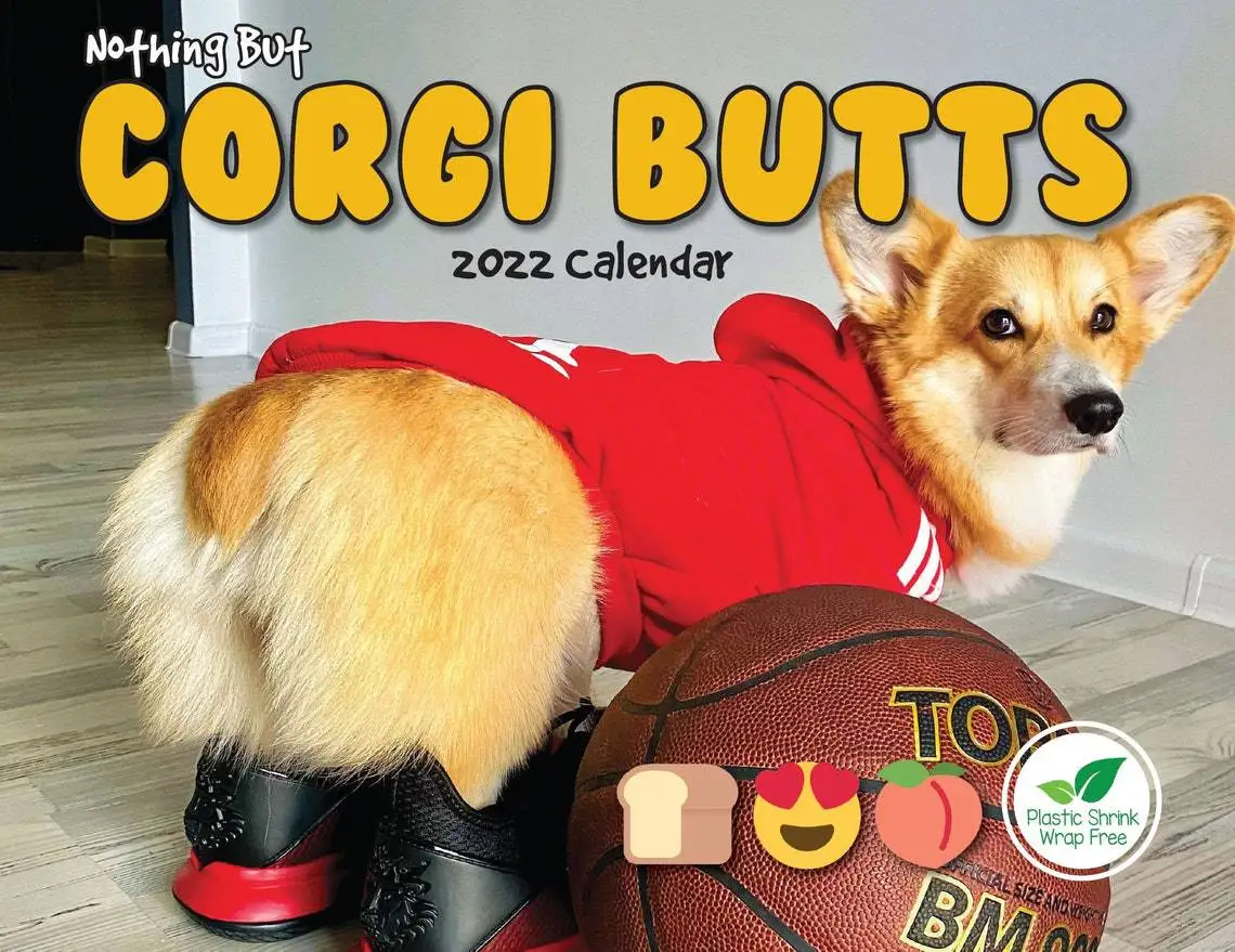 

2022 Funny Dog Calendar Creative Funny Corgi Butts Dog Calendar Gift Decor