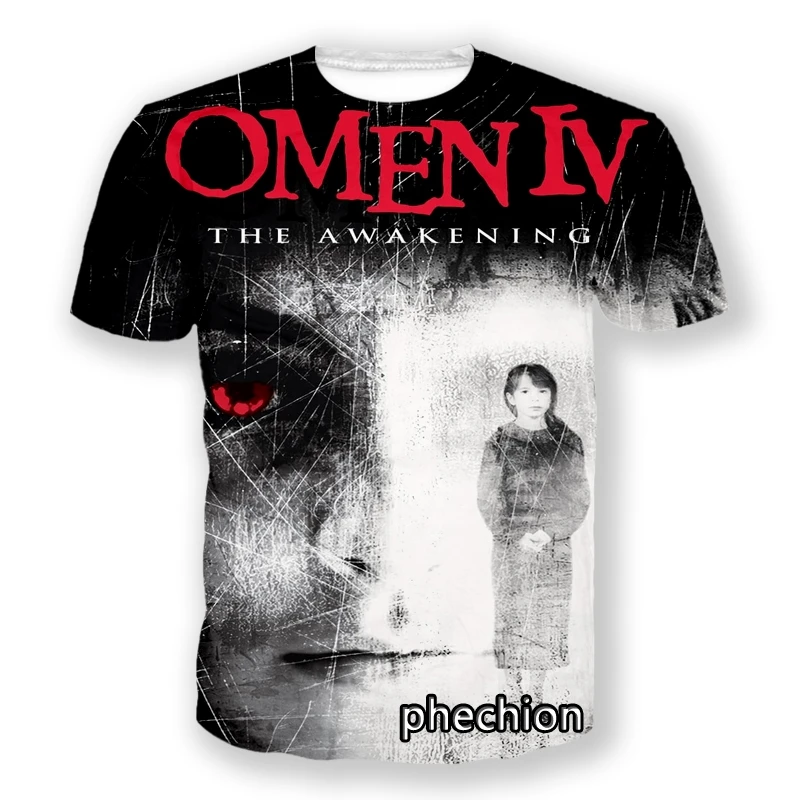 

phechion New Fashion Men/Women THE OMEN 3D Printed Short Sleeve T-Shirt Casual T Shirt Sport Hip Hop Summer Tops L69