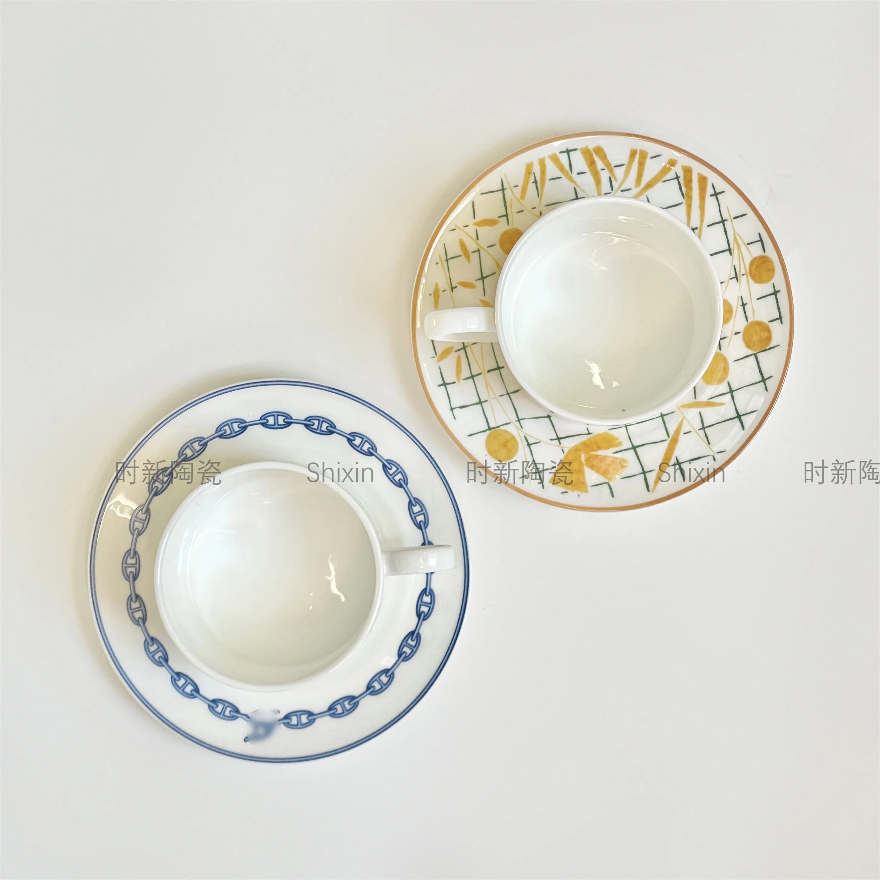 Европейская костяная фарфоровая кофейная чашка и блюдце подарочная коробка