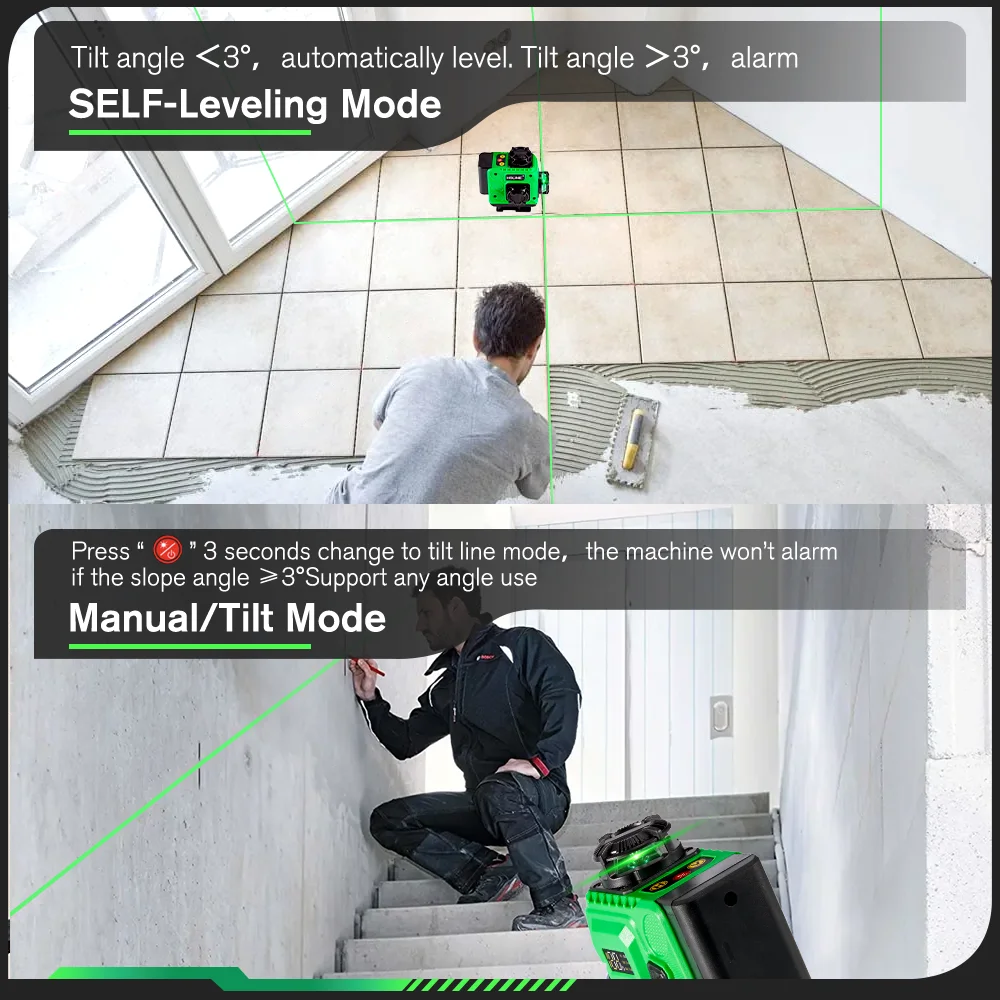 HGLINE 16-линейный лазерный уровень Green Line Приложение Дистанционное управление