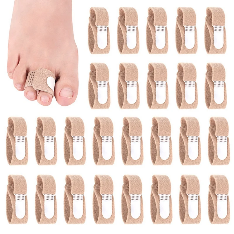 

30 Pcs Broken Toe Wraps Cushioned Bandages Hammer Toe Separator Splints Finger Straightener For Hammer Toes,Crooked Toes
