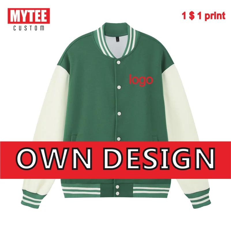 Мужская и женская модная куртка-бомбер MYTEE, уличная одежда, бейсбольная форма, простая брендовая куртка с вышивкой логотипа на заказ, Студен...