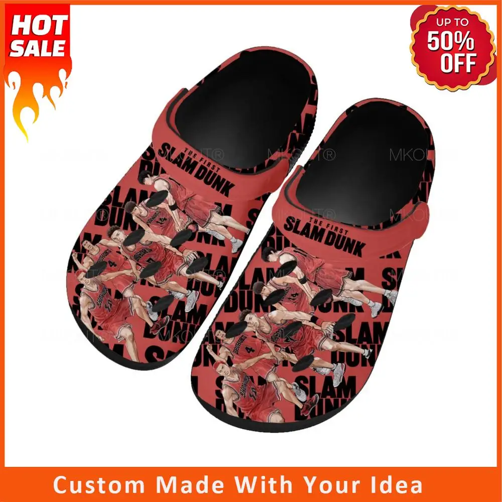 

Шлепанцы Slam Sakuragi Hanamichi для баскетбола, домашние сабо, обувь для воды на заказ для мужчин и женщин, обувь для подростков, пляжные шлепанцы Haruko Akagi