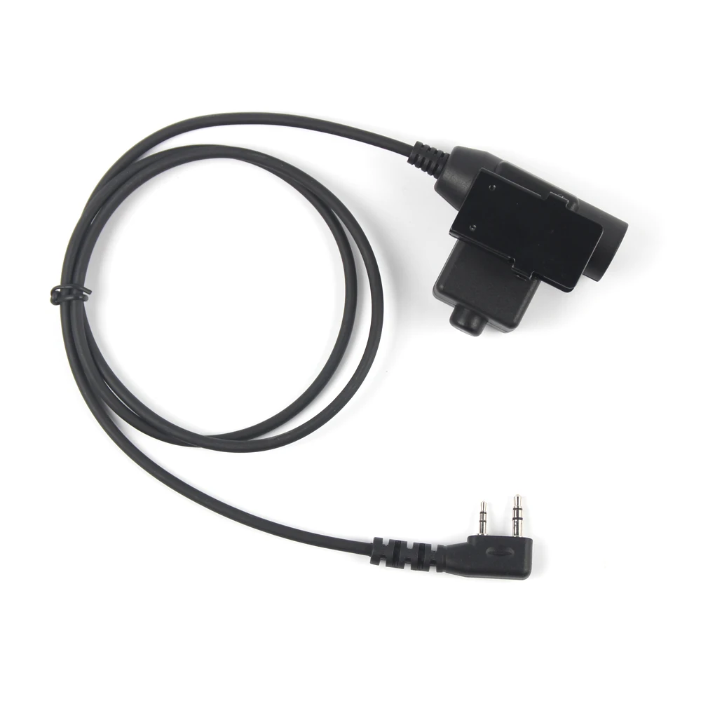 Gtwoilt U94 PTT for Kenwood TK3107 Baofeng UV-5R UV-5RE Plus BF-888 PTT Button Tactical Headset PTT Cable Plug