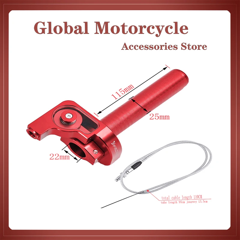 SCL MOTOS Universal 22mm Motorcycle CNC Aluminum Acerbs Handle Throttle Grip Quick Twister With Throttle Cable CRF 50 70 110 New