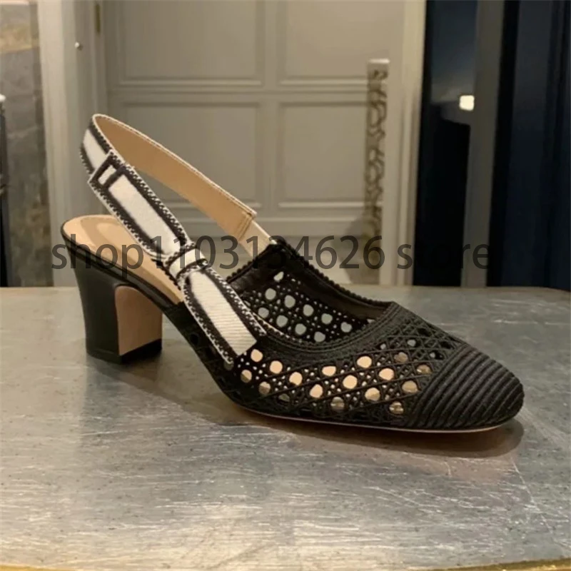 

Женские босоножки на высоком каблуке, с вырезами и квадратным носком, размеры 34-43