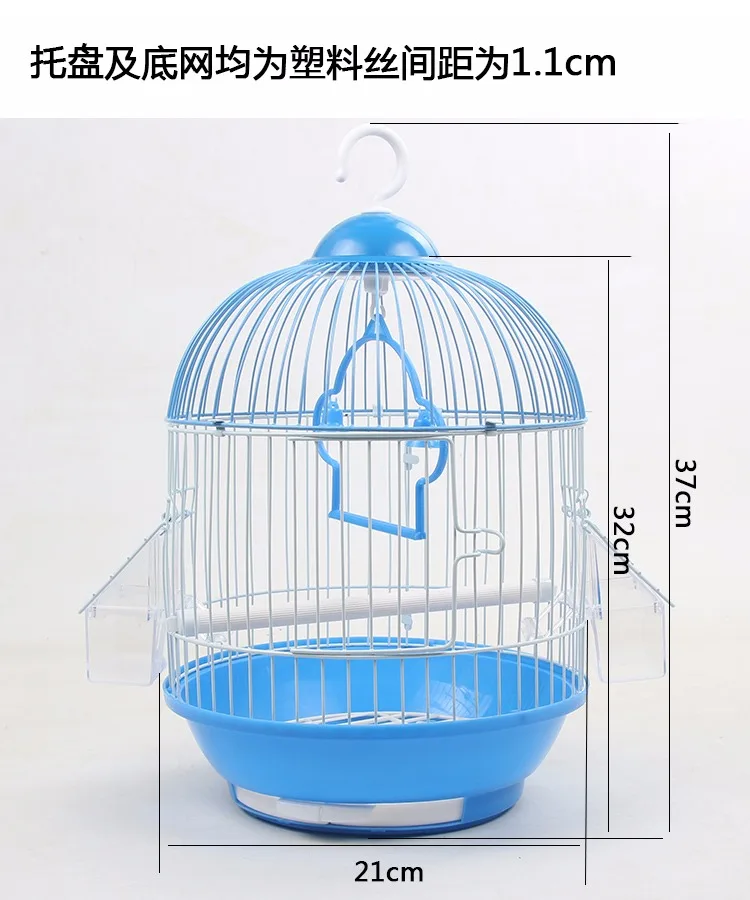 Маленькая клетка для птиц круглая тигровая кожа жемчужный попугай железная