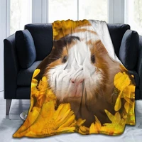 hamster fashion 3d printing comfortable printed flannel sheet bedding soft blanket square picnic soft blanket quick dry