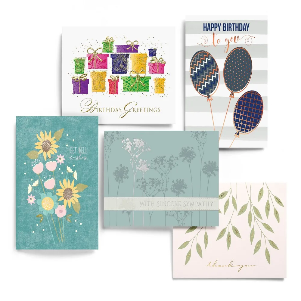

Paper Blank Message Card Sets, Occasion Assortment, 25/Pack