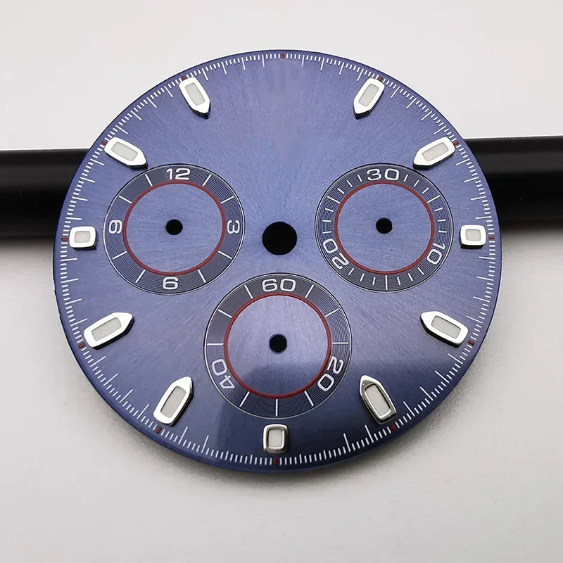 Высококачественный синий циферблат часов для Daytona 116509-0071 подходит 4130 движений