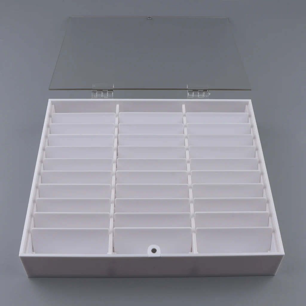 

Acrylic Tips Display Box, Dust- Holder 30Compartments