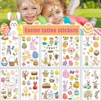 10 pack fake tattoo stickers cartoon temporary tattoos kids arm tattoos for kids easter bunny egg fun party tattoo stickers