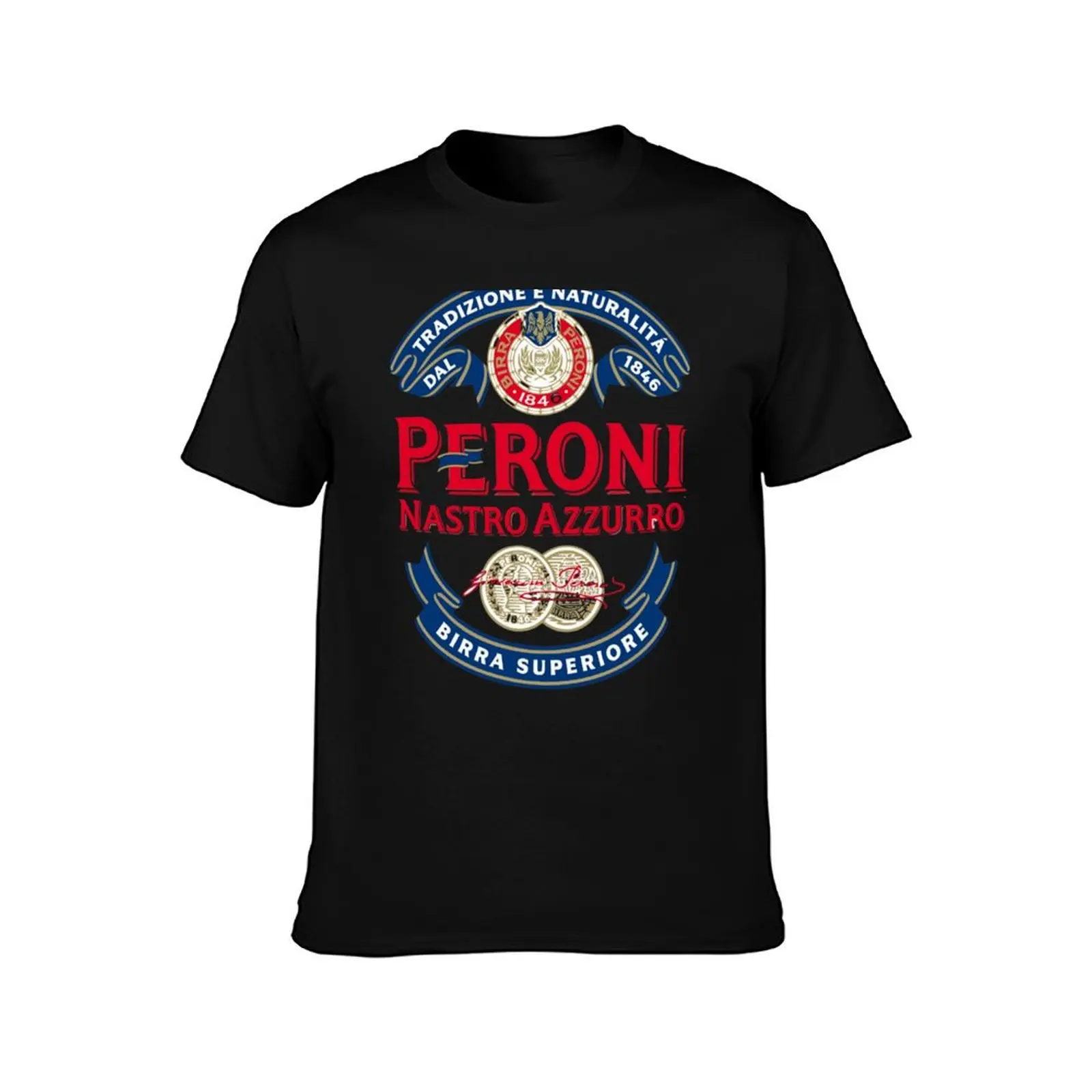 Фото Футболка Peroni Beer Larang Asu с классическим графическим принтом и короткими рукавами №2
