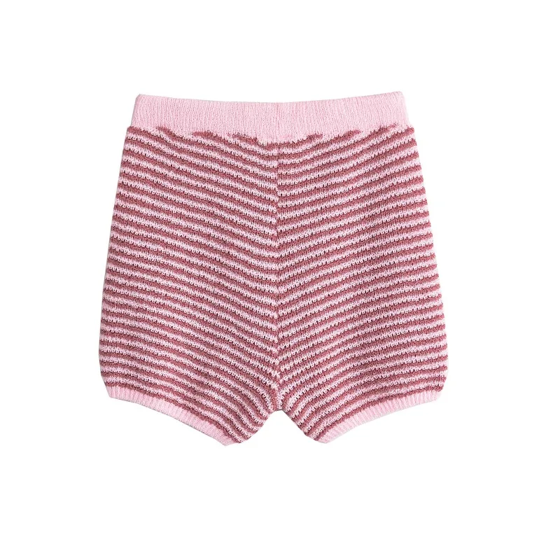 Костюм женский трикотажный из 2 предметов в полоску и шорт