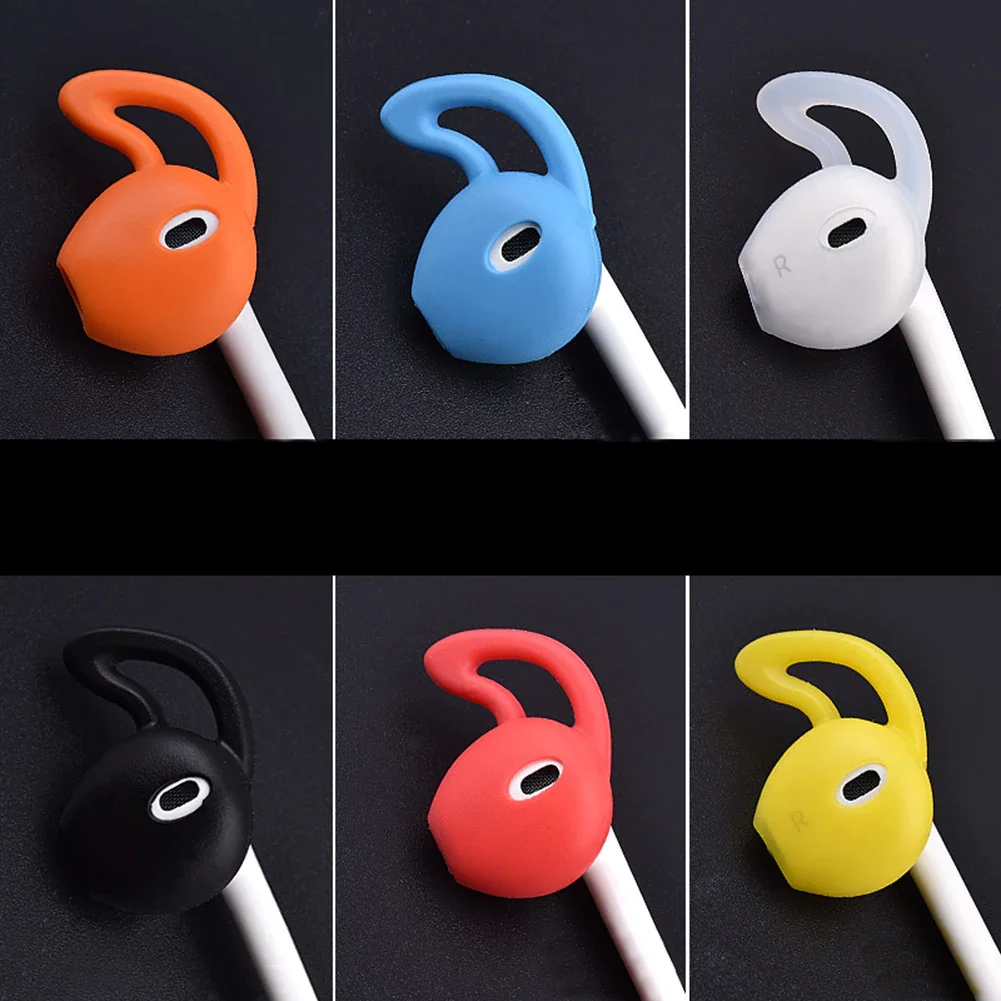 

4Pcs In-Ear Silicone Eartips Case Ear Pads Earbuds Earphone Cups Earpads For Apple Airpods Air Pods Ear Tips With Ear Hook Cover
