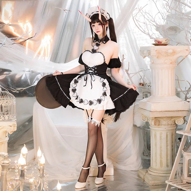 Game Azur Lane Cosplay Costume IJN Noshiro Dress Women Sexy Maid Suit Party Outfits Halloween Uniforms Custom Made
