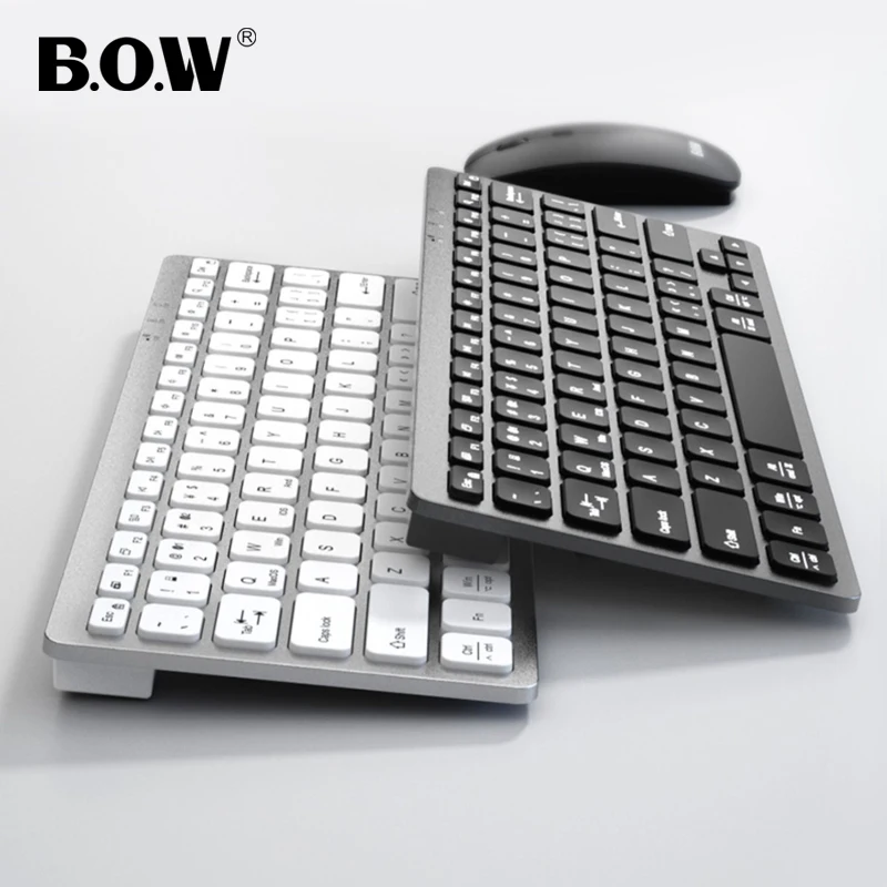 Беспроводная клавиатура с маленькими 78 клавишами 2 4 ГГц и Bluetooth удобная Бесшумная