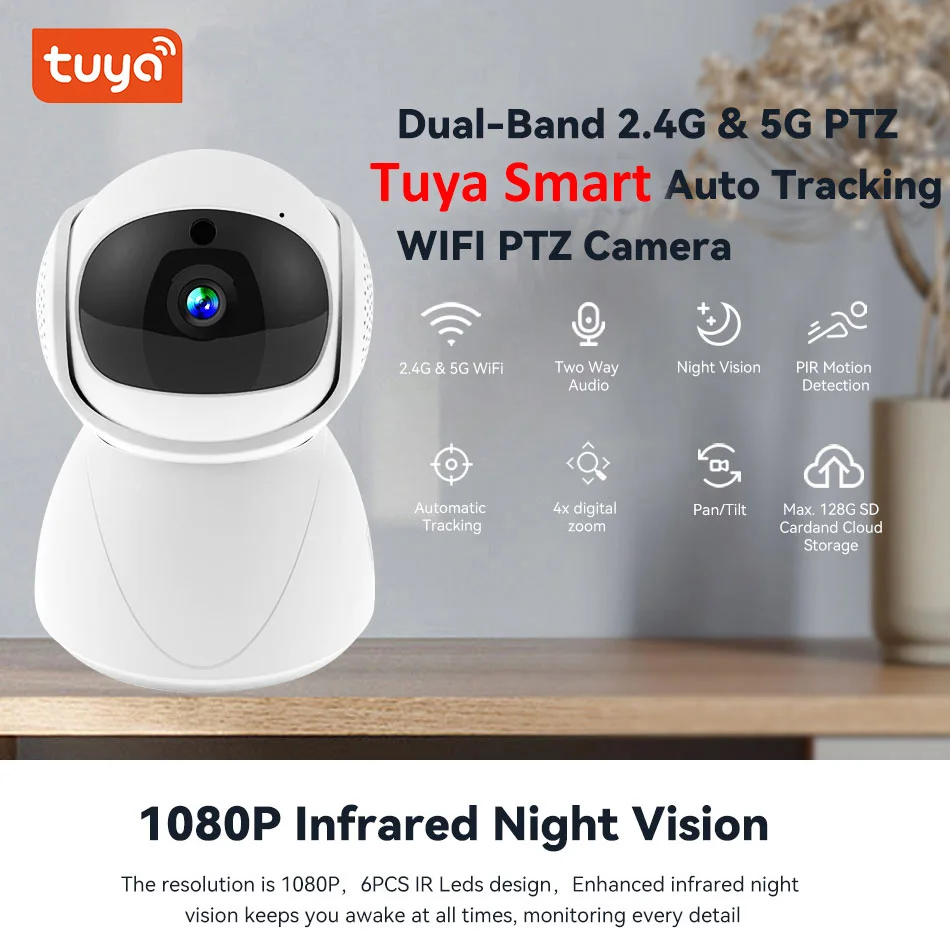 

Умная Беспроводная IP-камера с Wi-Fi, 1080P, 5 ГГц