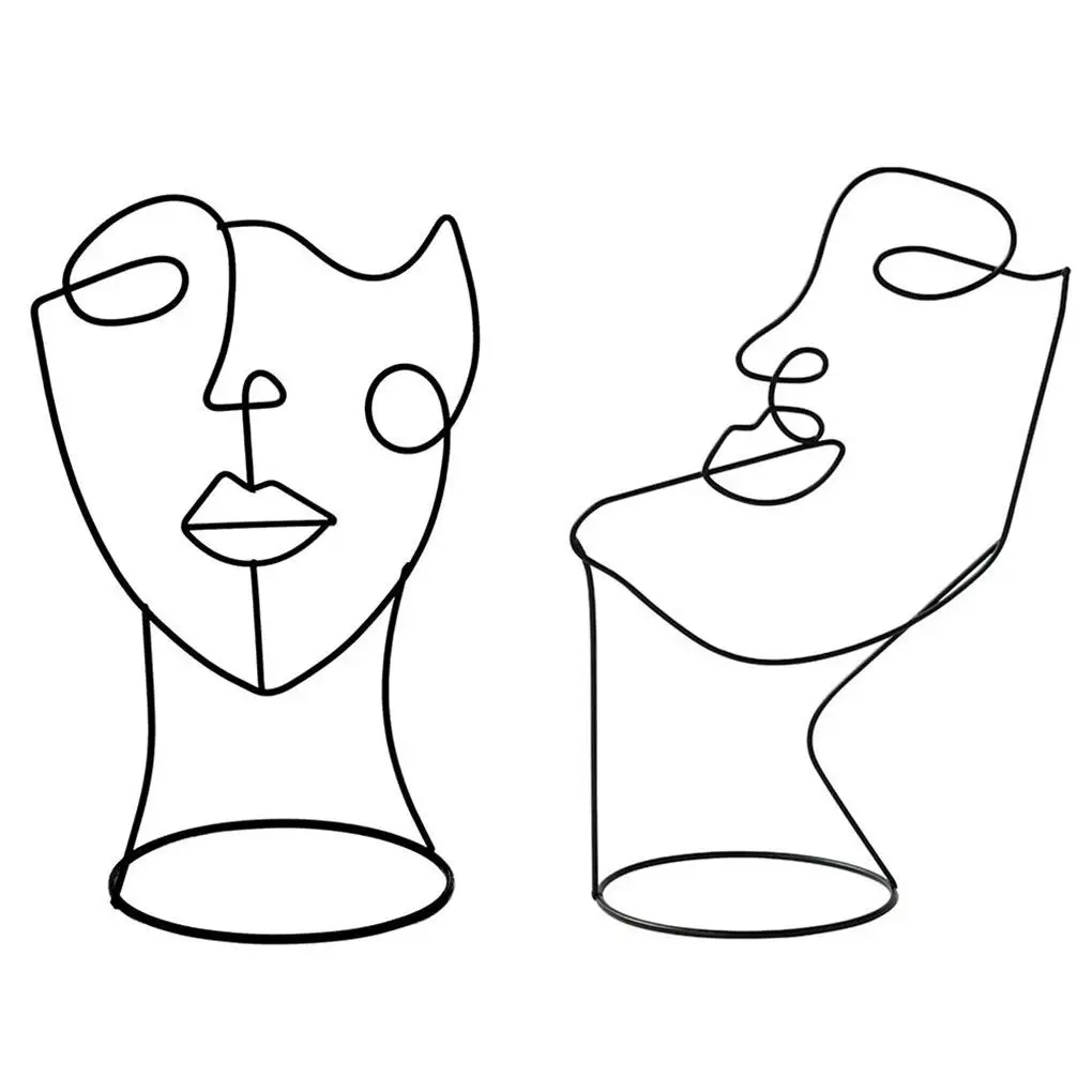 

Abstract Face Statue Decoration Figurine Scene Layout Tabletop Ornament