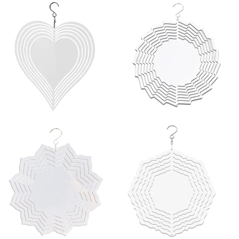 

Landscape Decoration Wind Power White Coated Aluminum Plate Double-Sided Printing Thermal Transfer Wind Chime Turntable