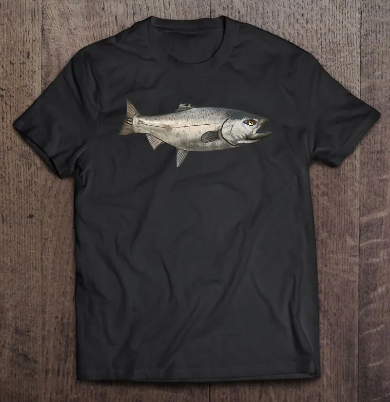 

Футболка мужская с принтом лосося, рыбалки, лосося, большие размеры