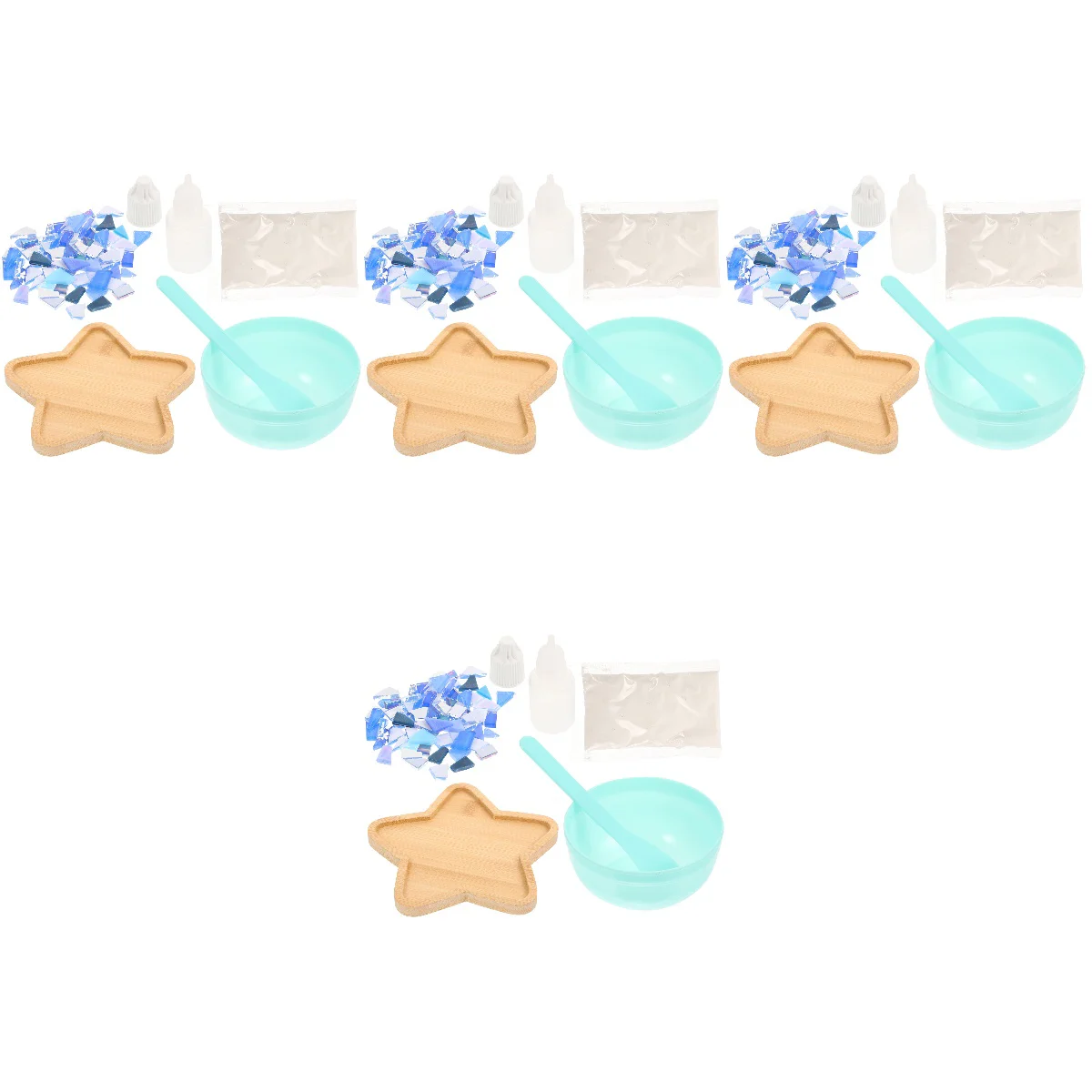 

4 Sets of Mosaic Designed Coaster Practical DIY Coaster Material DIY Cup Pad