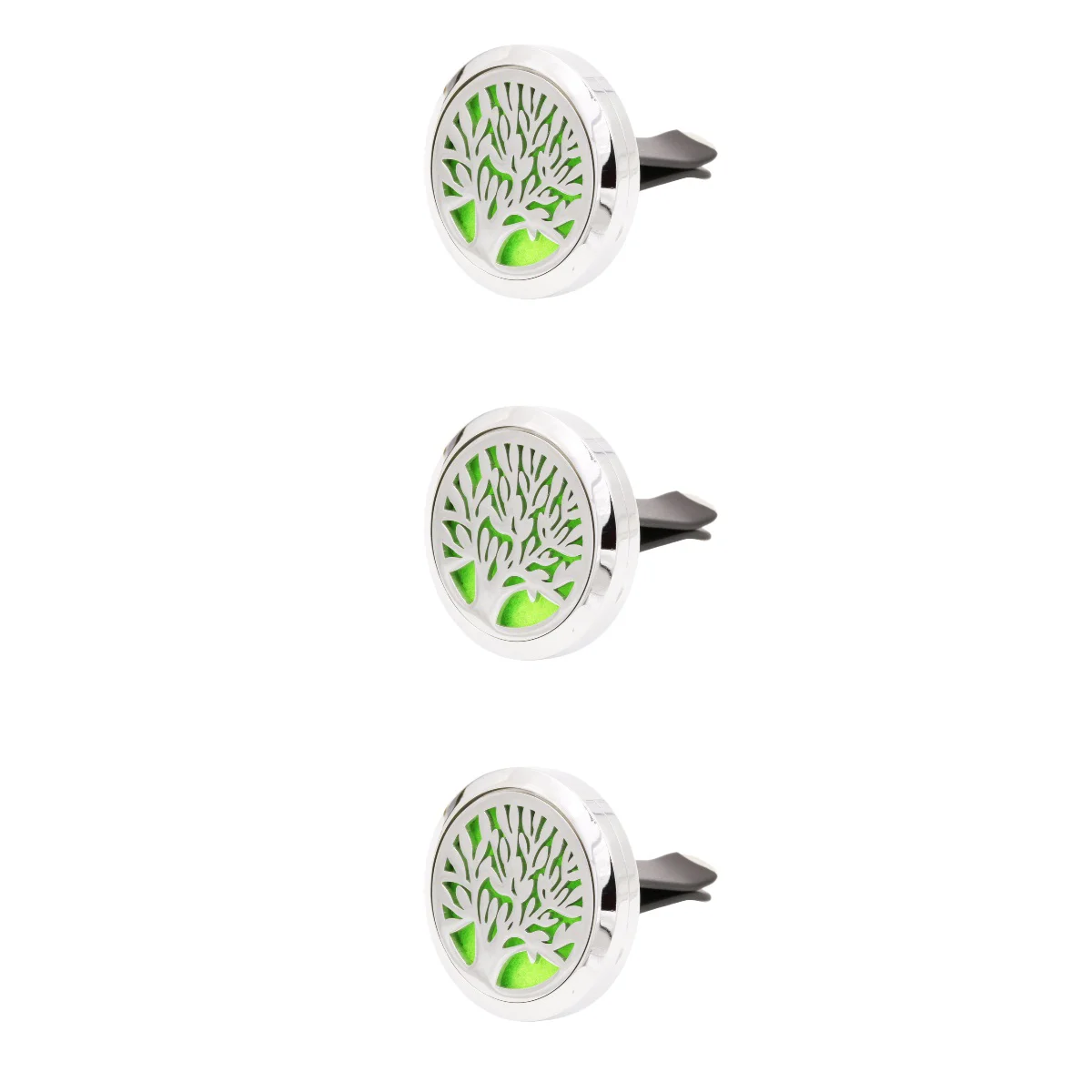 

Set 3 Air Freshener Car Perfume Clip Stainless Steel Vent Aromatherapy Diffuser