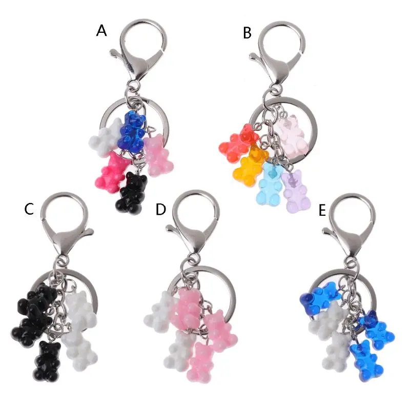 

Niche Gummy Bear Resin Pendant Keychain for mobile phone for shell Pendant Ornam