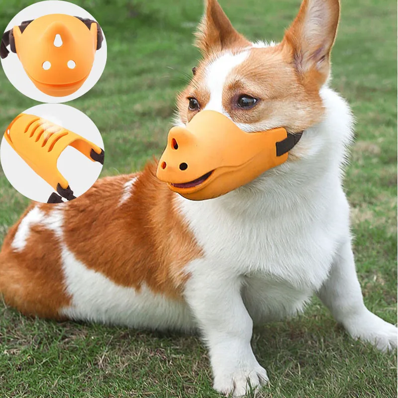 10Pcs Silicone Adjustable Dogs Anti-bite Mouth Cover Muzzle Rhino Design Mouth Mask For Pet Dog Stop Barking Dog Pet Mouth Cover