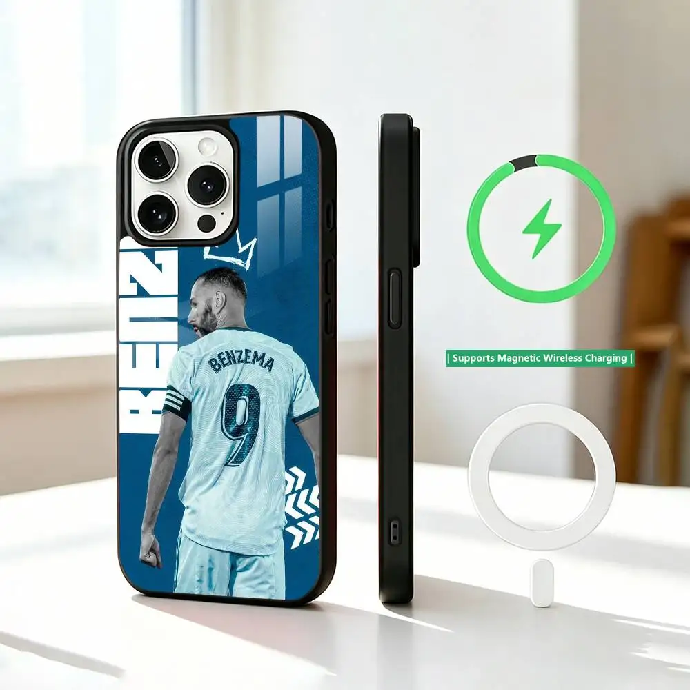 Фото Чехол для телефона K-Karim Benzema Football Cheer для iPhone 17, 16, 15, 14, 13, 12, 11 Plus, Pro с поддержкой магнитной беспроводной зарядки №2